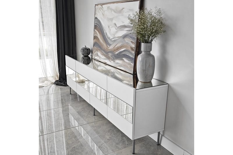 Arioch Tv-bänk 180 cm - Silver - Möbler - Vardagsrum - Tv-möbler & mediamöbler - Tv-bänkar