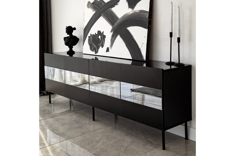 Arioch Tv-bänk 180 cm - Svart - Möbler - Vardagsrum - Tv-möbler & mediamöbler - Tv-bänkar