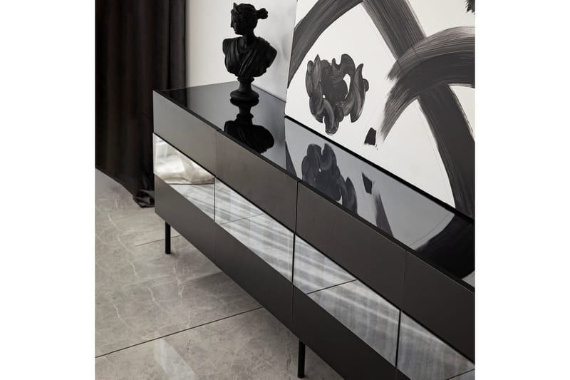 Arioch Tv-bänk 180 cm - Svart - Möbler - Vardagsrum - Tv-möbler & mediamöbler - Tv-bänkar