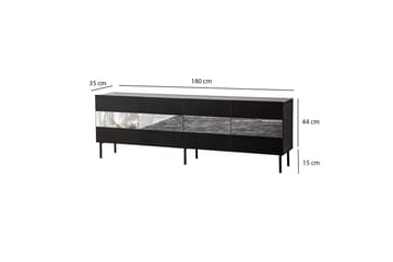 Arioch Tv-bänk 180 cm - Svart - Möbler - Vardagsrum - Tv-möbler & mediamöbler - Tv-bänkar
