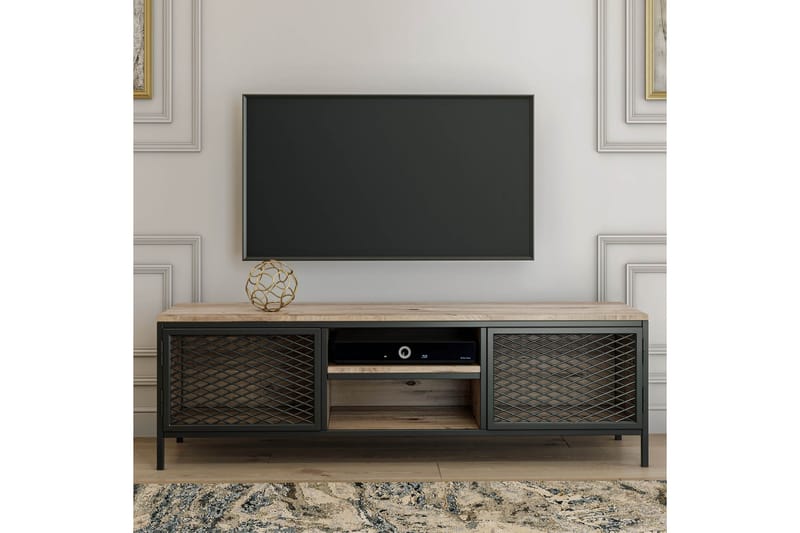 ARKFELD TV-Bänk 150 cm Ek/Svart - Möbler - Vardagsrum - Tv-möbler & mediamöbler - Tv-bänkar