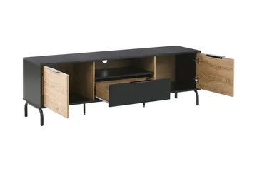 Arkley TV-bänk 160x41 cm - Svart/Ljusbrun - Möbler - Vardagsrum - Tv-möbler & mediamöbler - Tv-bänkar