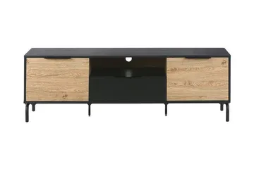 Arkley TV-bänk 160x41 cm - Svart/Ljusbrun - Möbler - Vardagsrum - Tv-möbler & mediamöbler - Tv-bänkar