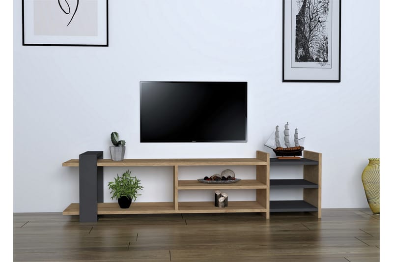 ARSHAN Tv-bänk 154 cm Blå/Antracit - Tv-bänkar