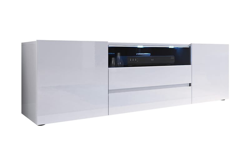 ASHBURTON TV-bänk 137 cm Vit - Vit - Möbler - Vardagsrum - Tv-möbler & mediamöbler - Tv-bänkar