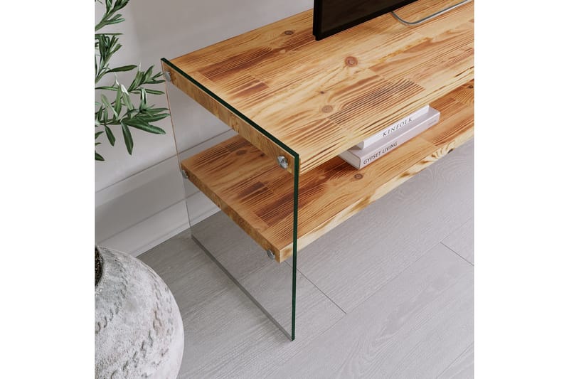 Assanisa Tv-bänk 120 cm - Natur/Svart - Möbler - Vardagsrum - Tv-möbler & mediamöbler - Tv-bänkar