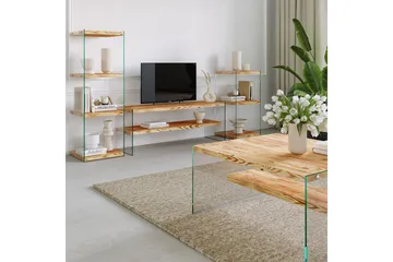 Assanisa Tv-bänk 120 cm - Natur/Svart - Möbler - Vardagsrum - Tv-möbler & mediamöbler - Tv-bänkar