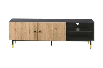 Assaria TV-bänk 150x40 cm - Svart/Ljust Trä - Möbler - Vardagsrum - Tv-möbler & mediamöbler - Tv-bänkar