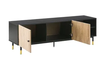 Assaria TV-bänk 150x40 cm - Svart/Ljust Trä - Möbler - Vardagsrum - Tv-möbler & mediamöbler - Tv-bänkar
