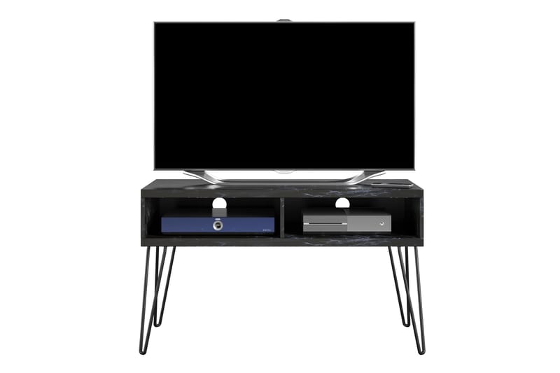 ATHENA Tv-bänk 107x50 cm Svart/Marmormönster - Novogratz - Möbler - Vardagsrum - Tv-möbler & mediamöbler - Tv-bänkar