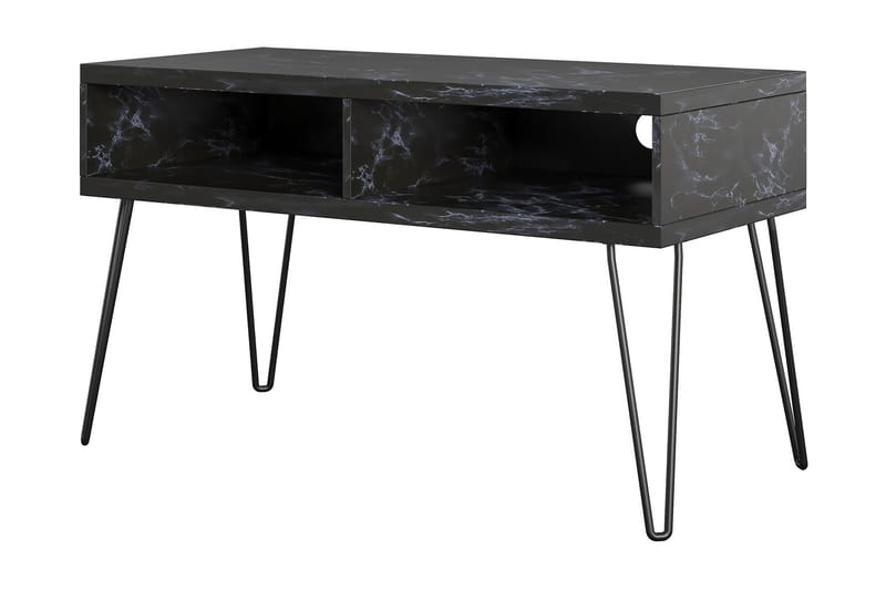 ATHENA Tv-bänk 107x50 cm Svart/Marmormönster - Novogratz - Möbler - Vardagsrum - Tv-möbler & mediamöbler - Tv-bänkar