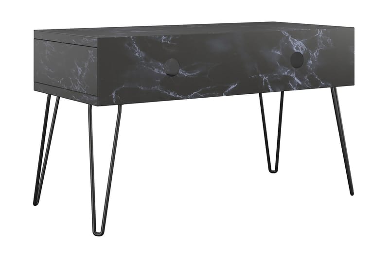 ATHENA Tv-bänk 107x50 cm Svart/Marmormönster - Novogratz - Möbler - Vardagsrum - Tv-möbler & mediamöbler - Tv-bänkar