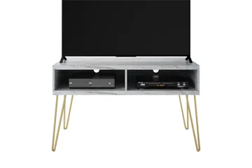 Athena Tv-bänk 107x50 cm Vit/Marmormönster - Novogratz - Möbler - Vardagsrum - Tv-möbler & mediamöbler - Tv-bänkar
