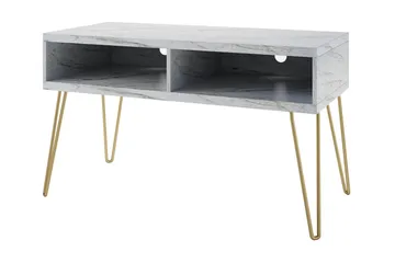 Athena Tv-bänk 107x50 cm Vit/Marmormönster - Novogratz - Möbler - Vardagsrum - Tv-möbler & mediamöbler - Tv-bänkar