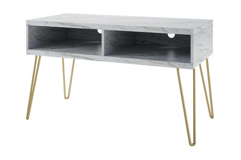 Athena Tv-bänk 107x50 cm Vit/Marmormönster - Novogratz - Möbler - Vardagsrum - Tv-möbler & mediamöbler - Tv-bänkar