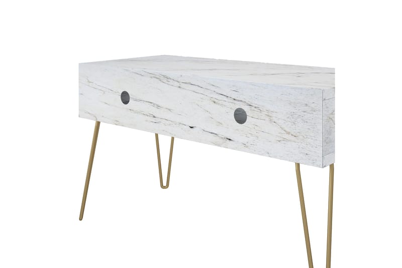 Athena Tv-bänk 107x50 cm Vit/Marmormönster - Novogratz - Möbler - Vardagsrum - Tv-möbler & mediamöbler - Tv-bänkar