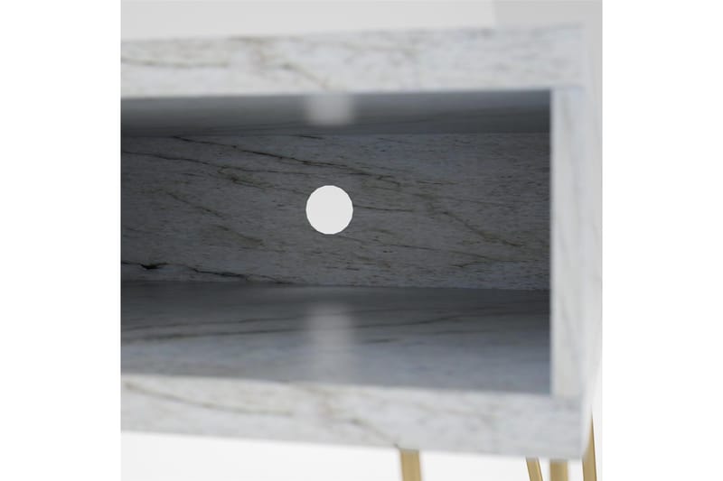 Athena Tv-bänk 107x50 cm Vit/Marmormönster - Novogratz - Möbler - Vardagsrum - Tv-möbler & mediamöbler - Tv-bänkar