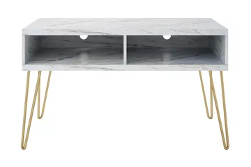 Athena Tv-bänk 107x50 cm Vit/Marmormönster - Novogratz - Möbler - Vardagsrum - Tv-möbler & mediamöbler - Tv-bänkar