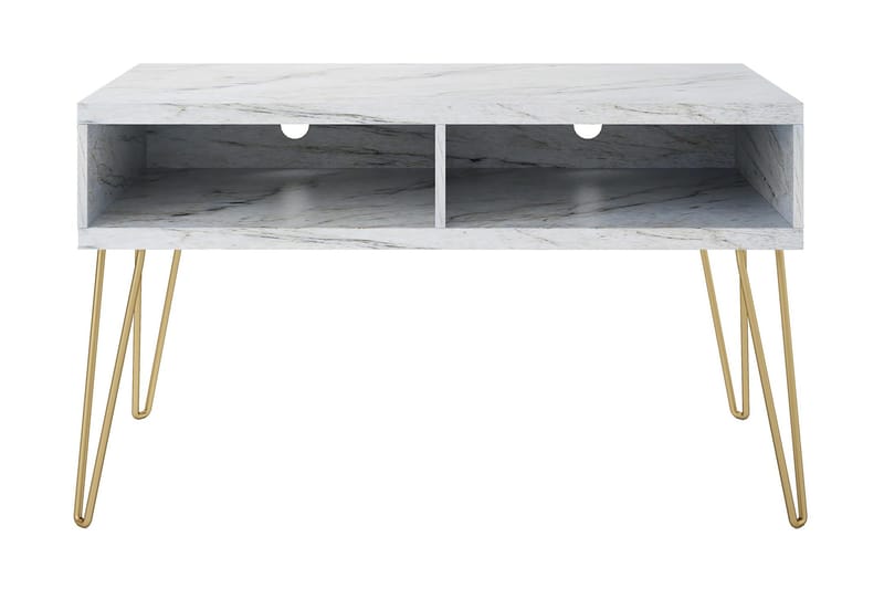 Athena Tv-bänk 107x50 cm Vit/Marmormönster - Novogratz - Möbler - Vardagsrum - Tv-möbler & mediamöbler - Tv-bänkar