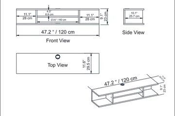 Avvakko TV-bänk 135 cm - Vit - Möbler - Vardagsrum - Tv-möbler & mediamöbler - Tv-bänkar