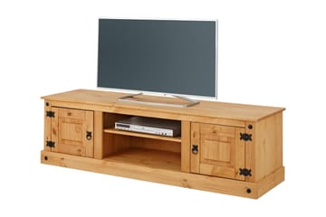 Ayala Golvstående Tv Bänk 160 cm med Förvaring i Furu - Brun - Möbler - Vardagsrum - Tv-möbler & mediamöbler - Tv-bänkar