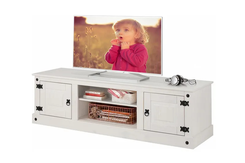 Ayala TV-bänk 160 cm - Vit - Möbler - Vardagsrum - Tv-möbler & mediamöbler - Tv-bänkar