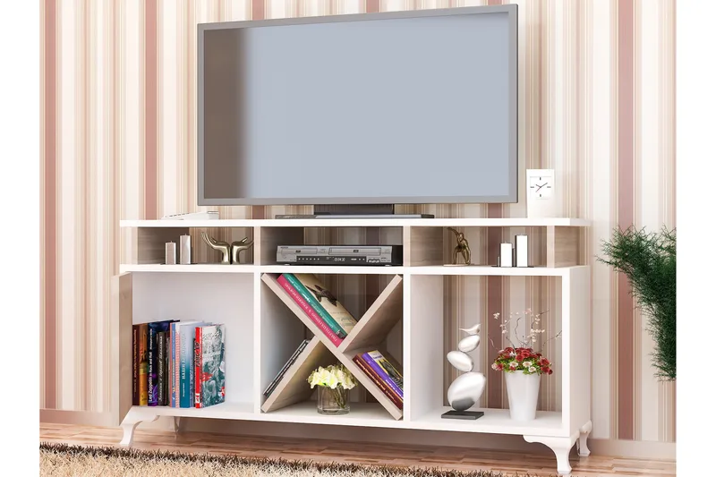 Ayaze Tv-bänk 120 cm - Vit - Möbler - Vardagsrum - Tv-möbler & mediamöbler - Tv-bänkar