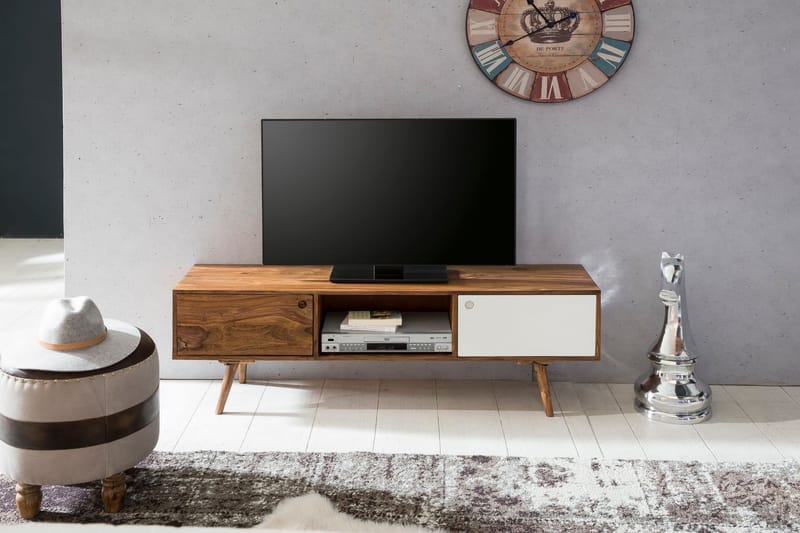 BALOR TV-Bänk 140 cm Brun - Möbler - Vardagsrum - Tv-möbler & mediamöbler - Tv-bänkar