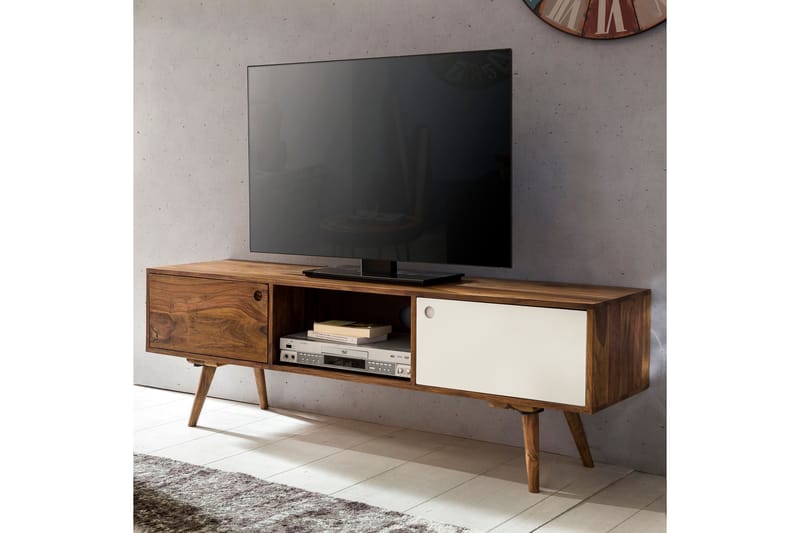 BALOR TV-Bänk 140 cm Brun - Möbler - Vardagsrum - Tv-möbler & mediamöbler - Tv-bänkar
