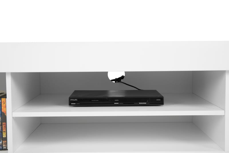 BAVENO TV-bänk 190 Stor 2 Luckor Vit Högglans - Möbler - Vardagsrum - Tv-möbler & mediamöbler - Tv-bänkar