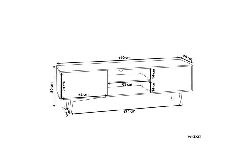 BEITELSPACHER TV-Bänk 160 cm Trä/Natur - Tv-bänkar