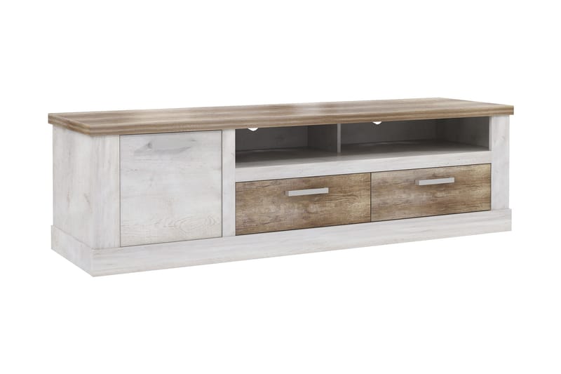 BESCH TV-Bänk 179 cm Brun/Vit - Möbler - Vardagsrum - Tv-möbler & mediamöbler - Tv-bänkar