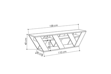 Bodsjö TV-Bänk 158 cm - Grå - Möbler - Vardagsrum - Tv-möbler & mediamöbler - Tv-bänkar