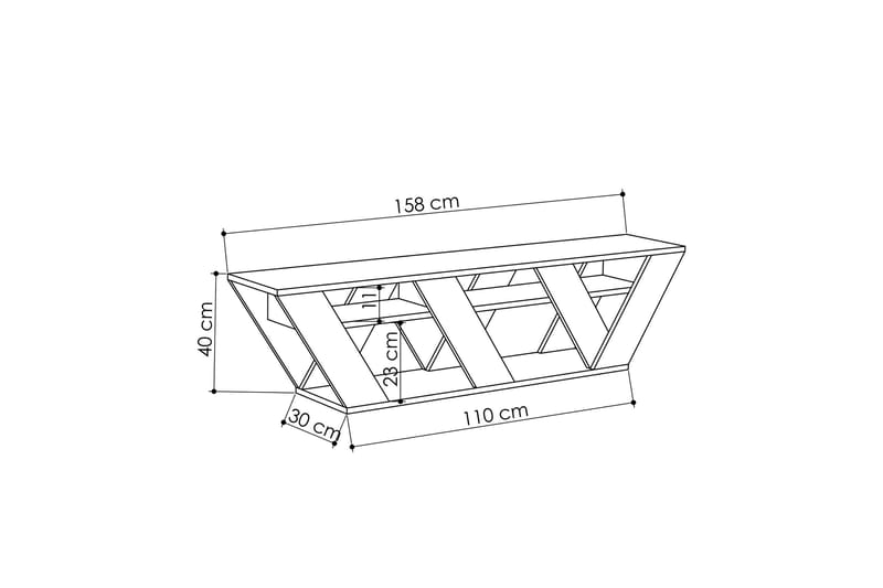 Bodsjö TV-Bänk 158 cm - Grå - Möbler - Vardagsrum - Tv-möbler & mediamöbler - Tv-bänkar