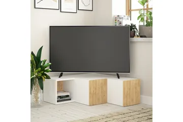 Bodsjö TV-Bänk 92 cm - Vit/Brun - Möbler - Vardagsrum - Tv-möbler & mediamöbler - Tv-bänkar