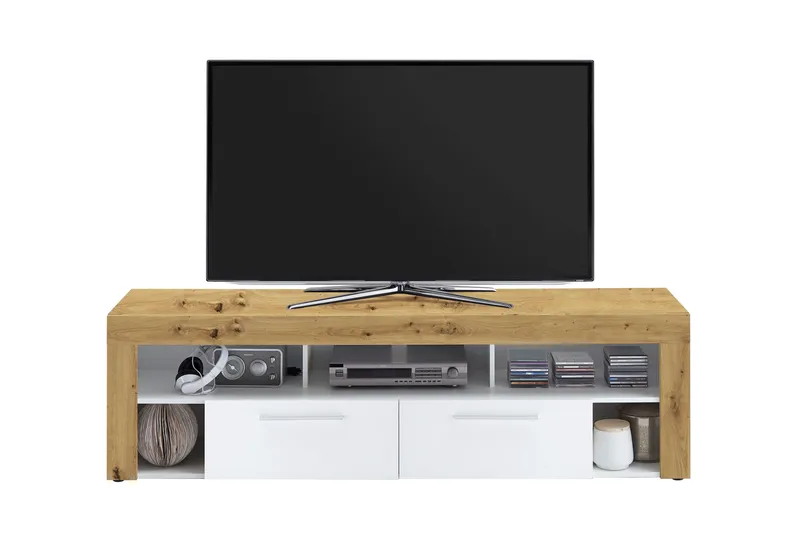 Bootsma TV-Bänk 180 cm - Brun/Vit - Möbler - Vardagsrum - Tv-möbler & mediamöbler - Tv-bänkar