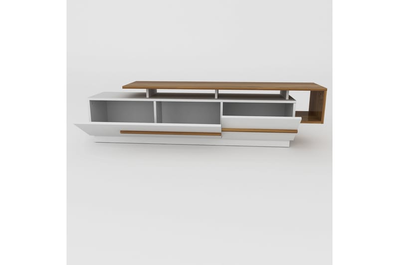 BOSIATE Tv-bänk 150 cm Mörkbrun/Vit - Möbler - Vardagsrum - Tv-möbler & mediamöbler - Tv-bänkar