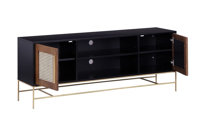 BRITANIE TV-bänk 150 cm Svart/Beige - Brun - Möbler - Vardagsrum - Tv-möbler & mediamöbler - Tv-bänkar
