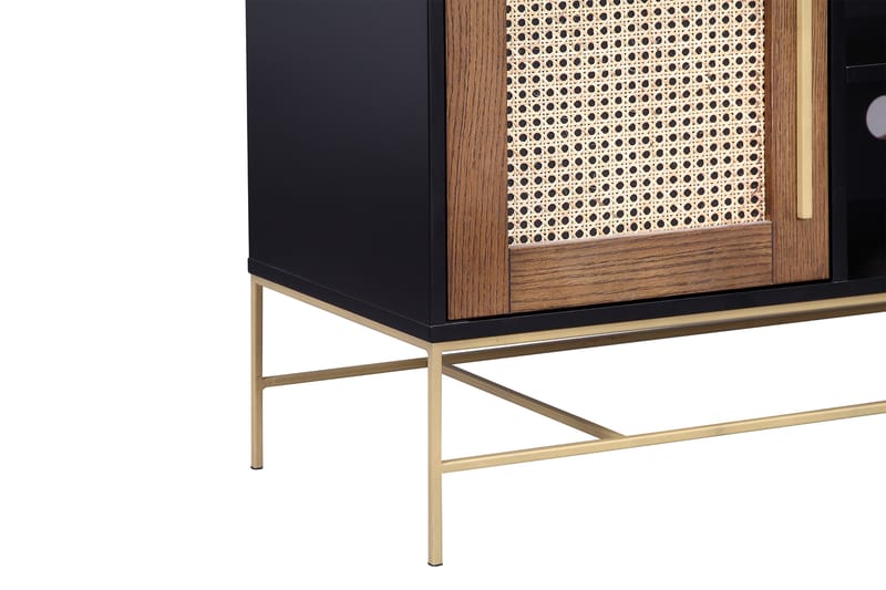 BRITANIE TV-bänk 150 cm Svart/Beige - Brun - Möbler - Vardagsrum - Tv-möbler & mediamöbler - Tv-bänkar