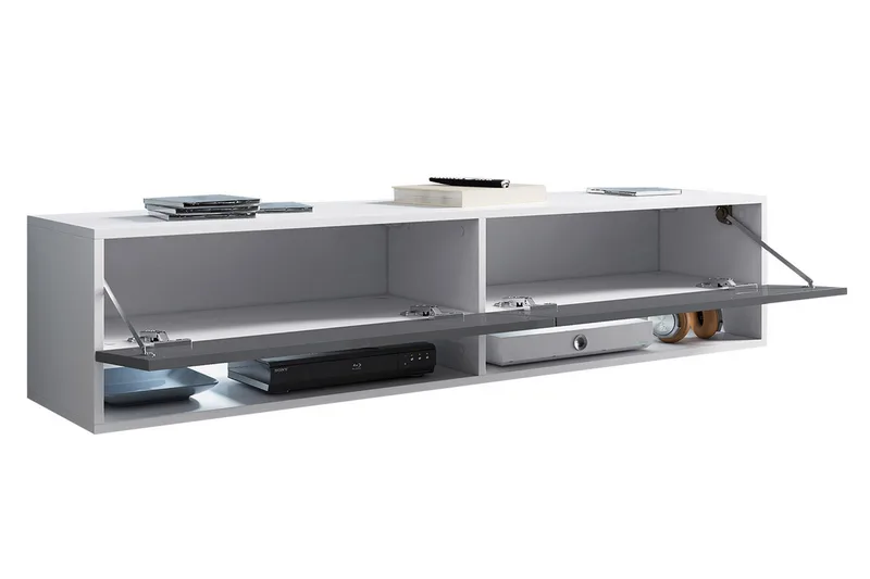 Brya TV-bänk 140 cm LED-belysning - Beige/Vit/RGB LED - Möbler - Vardagsrum - Tv-möbler & mediamöbler - Tv-bänkar