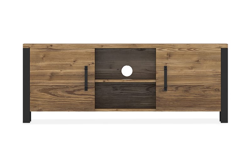 BULLERBO TV-bänk 147 cm Svart/Trä/Natur - Möbler - Vardagsrum - Tv-möbler & mediamöbler - Tv-bänkar