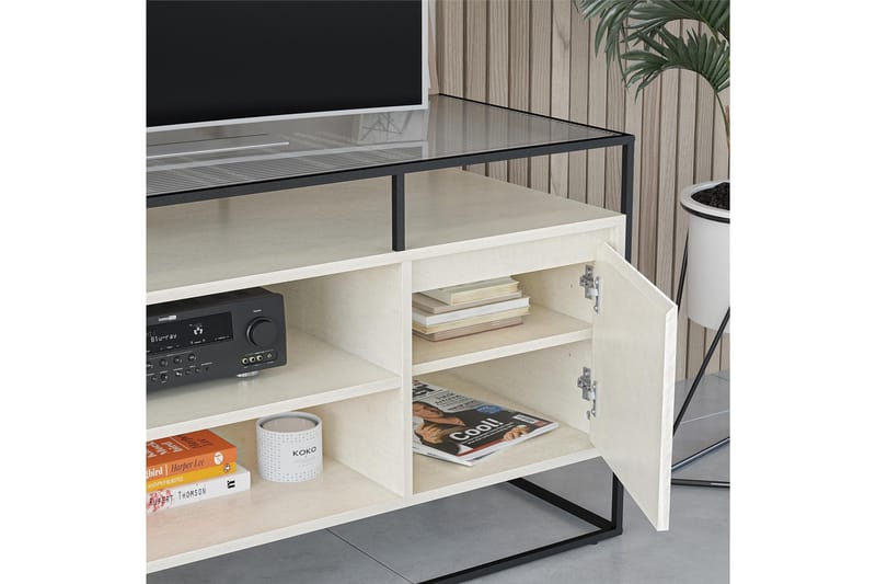 Camley Tv-bänk 136,6x49,8 cm Vit - Dorel Home - Möbler - Vardagsrum - Tv-möbler & mediamöbler - Tv-bänkar