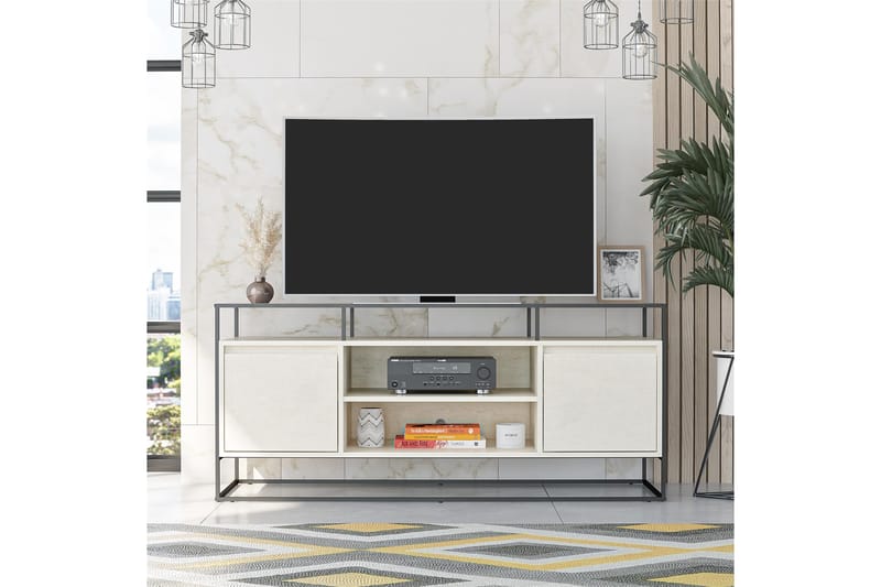 Camley  Tv-bänk 136,6x49,8 cm Vit - Möbler - Vardagsrum - Tv-möbler & mediamöbler - Tv-bänkar