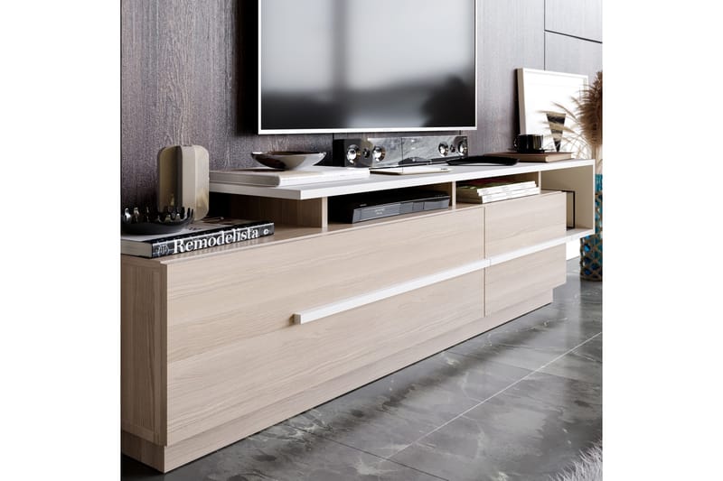 Campora Tv-bänk 150 cm - Natur/Vit - Möbler - Vardagsrum - Tv-möbler & mediamöbler - Tv-bänkar