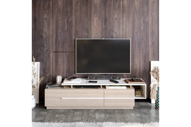 Campora Tv-bänk 150 cm - Natur/Vit - Möbler - Vardagsrum - Tv-möbler & mediamöbler - Tv-bänkar