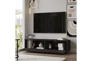 Caswell Golvstående Tv-bänk 140 cm med Förvaring i Målat Trä - Svart - Möbler - Vardagsrum - Tv-möbler & mediamöbler - Tv-bänkar
