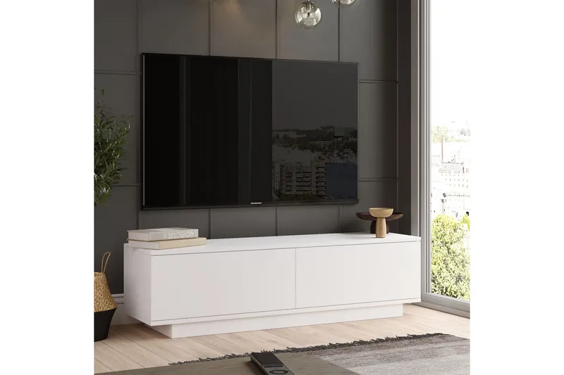 Caswell Tv-bänk 140 cm - Vit - Möbler - Vardagsrum - Tv-möbler & mediamöbler - Tv-bänkar