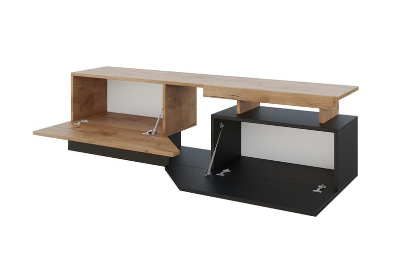Ceelias Golvstående TV Bänk med Förvaring 160 cm i Målat Trä - Vit|Beige - Möbler - Vardagsrum - Tv-möbler & mediamöbler - Tv-bänkar