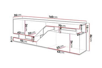 Ceelias Tv-bänk 160 cm - Natur/Vit - Möbler - Vardagsrum - Tv-möbler & mediamöbler - Tv-bänkar