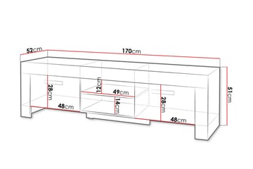 Cezar Golvstående TV-bänk 170 cm med Förvaring i Ek - Beige - Möbler - Vardagsrum - Tv-möbler & mediamöbler - Tv-bänkar